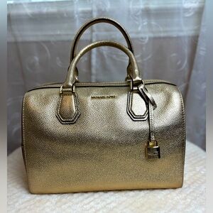 Michael Kors Mercer Medium Metallic Duffle Bag